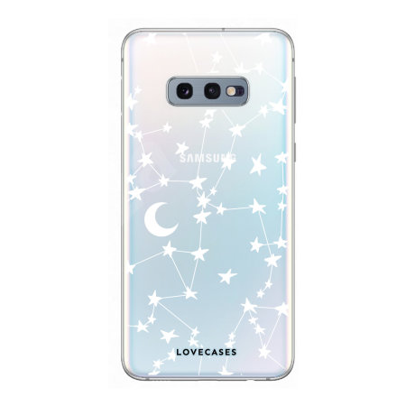 LoveCases Samsung Galaxy S10e Gel Case - White Stars And Moons