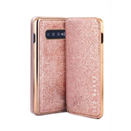 Ted Baker Mirror Glitsee Samsung Galaxy S10 Plus Case - Rose Gold