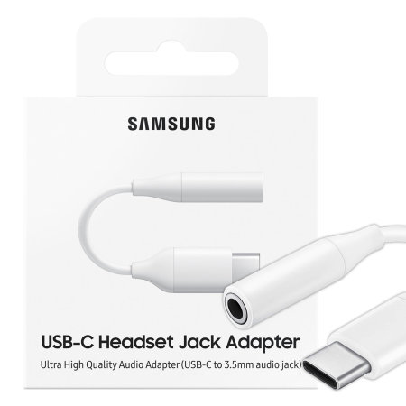Official Samsung USB-C To Headphone 3.5mm Aux Adapter - White