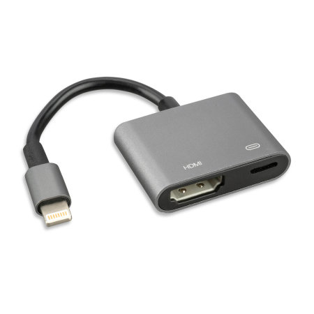 4smarts iPhone 11 Lightning to HDMI Full HD Adapter - Black/Grey