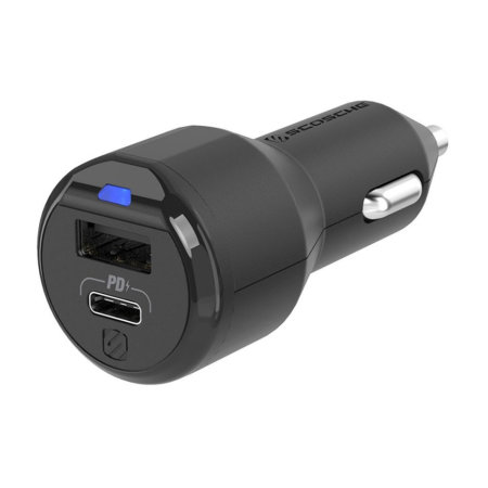 Scosche PowerVolt USB A / USB-C Note 10 Dual Car Charger - Black