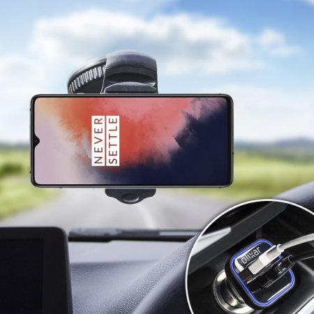 Olixar DriveTime OnePlus 7T Car Holder, Cable & Charger Pack