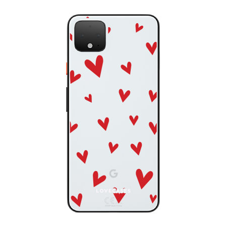 LoveCases Google Pixel 4 Hearts Clear Phone Case