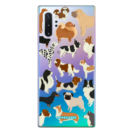 LoveCases Samsung Note 10 Plus 5G Dogs Clear Phone Case