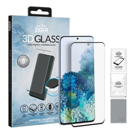 Eiger 3D Samsung S20 Ultra Case Friendly Screen Doorzichtig / Zwart