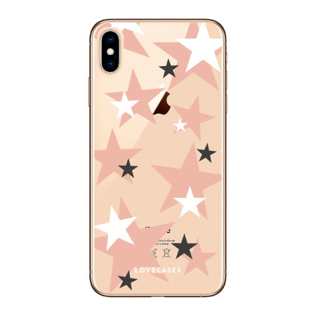 LoveCases iPhone XS Max Gel Case - Pink Stars