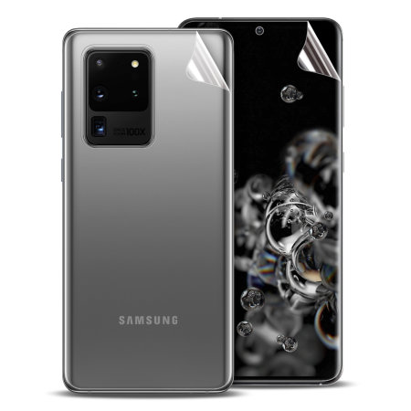 Olixar Samsung Galaxy S20 Ultra TPU-skärmskydd fram och bak