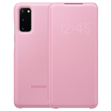 Official Samsung Galaxy S20 LED View Cover Case - Pink
