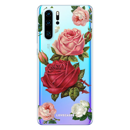 LoveCases Huawei P30 Pro Roses Clear Phone Case