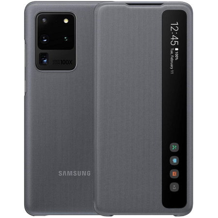 Funda Samsung Galaxy S20 Ultra Official Ultra Clear View Cover - Gris
