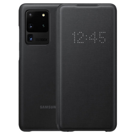 Offizielle LED View Cover Samsung Galaxy S20 Ultra Tasche - Schwarz