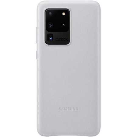 Official Samsung Galaxy S20 Ultra Leather Cover Case - Light Grey