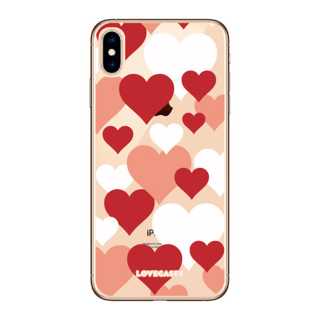 Coque iPhone XS Max LoveCases Cœurs d'Amour – Transparent