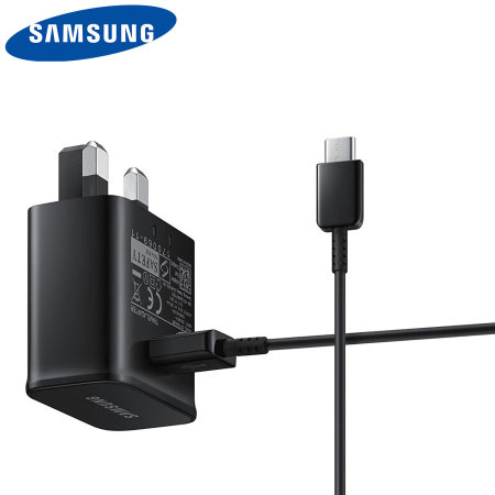 Official Samsung S20 Fast Charger & USB-C Cable - Black