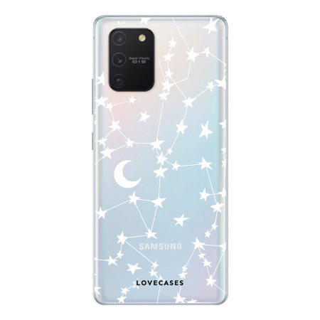LoveCases Samsung Galaxy S10 Lite Gel Case - White Stars And Moons