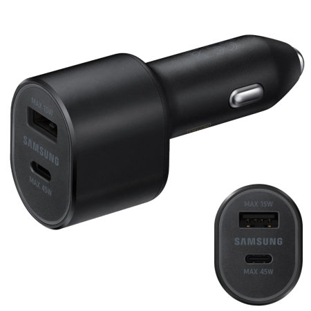 Chargeur voiture officiel Samsung 45W Double USB Charge rapide – Noir