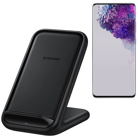 Official Samsung S20 Ultra Fast Wireless Charger Stand EU Plug 15W - Black