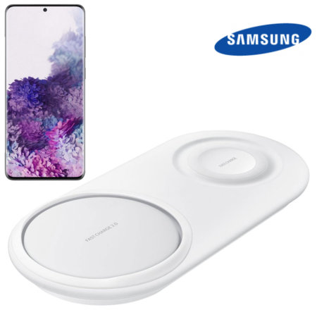 Offizielles Samsung S20 Plus Wireless Schnelllade-Duo-Pad - Weiß