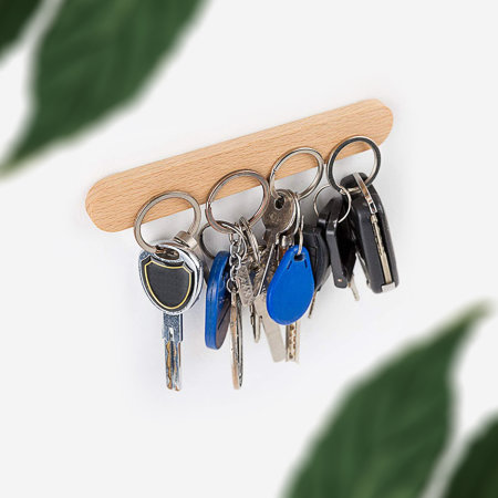 Olixar Wooden Wall Mounted Magnetic Key, Wooden Key Holder Wall