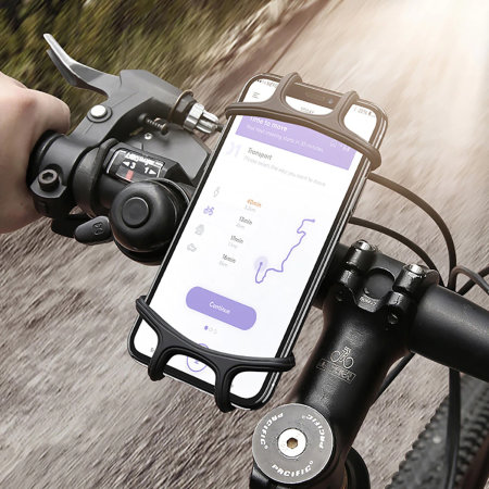 Olixar Universal Silicone Bike Mount For Smartphones Up to 7" - Black