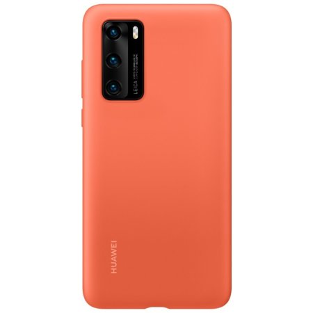 Official Huawei P40 Silicone Protective Case - Coral Orange