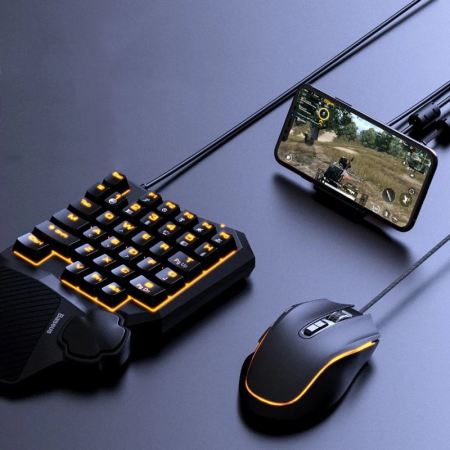 Baseus GAMO Mobile Gaming Keyboard & Mouse Hub - Black