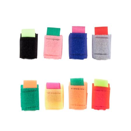 Kikkerland Velcro Organising Cable Ties- Assorted 8 Pack- Multi-Colour