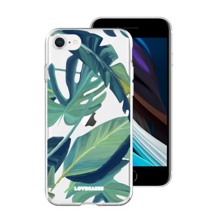 LoveCases iPhone SE 2020 Tropical Phone Case - Clear Green