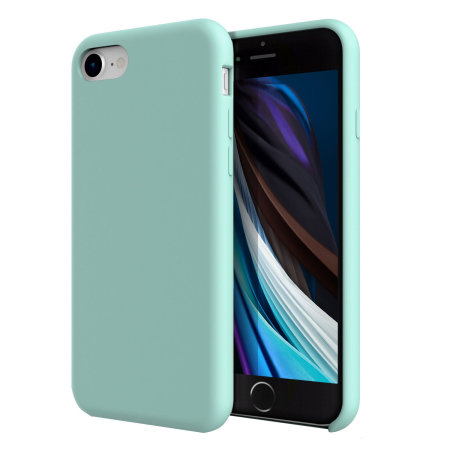 Olixar iPhone SE 2020 Soft Silicone Case - Pastel Green