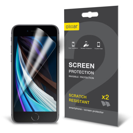Olixar iPhone SE 2020 Film Screen Protector 2-in-1 Pack