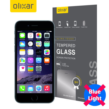 Olixar Anti-Blue Light Tempered Glass Screen Protector - For  iPhone SE 2020