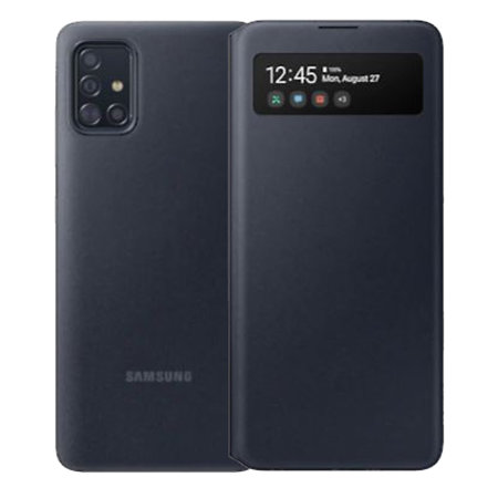 Official Samsung Galaxy A71 (5G) S View Wallet Cover Case - Black