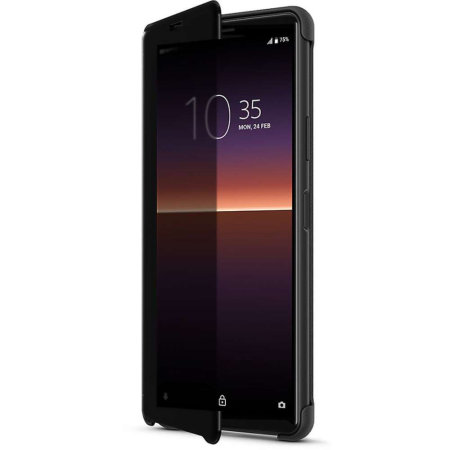 omdrejningspunkt At deaktivere mekanisme Official Sony Xperia 10 II Style Cover View Case - Black