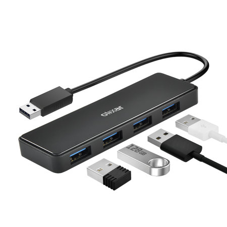 Olixar Compact 4-Port USB 3.0 Extender Hub For Laptop & PC