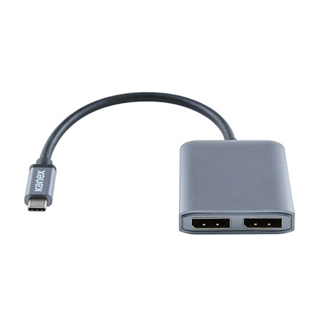 Kanex iAdapt USB-C To Dual DisplayPort Adapter - Space Grey