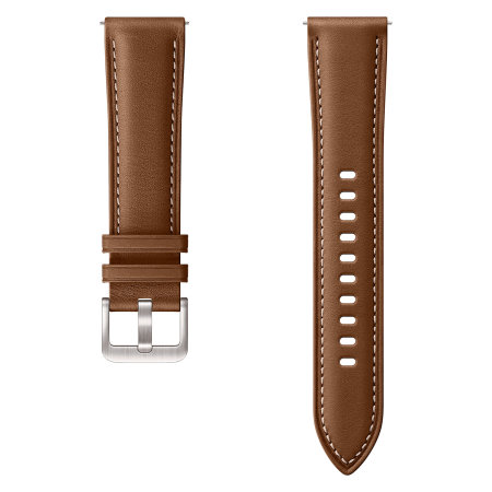 SCRAP Official Samsung Watch Stitch Leather 20mm Strap - Brown