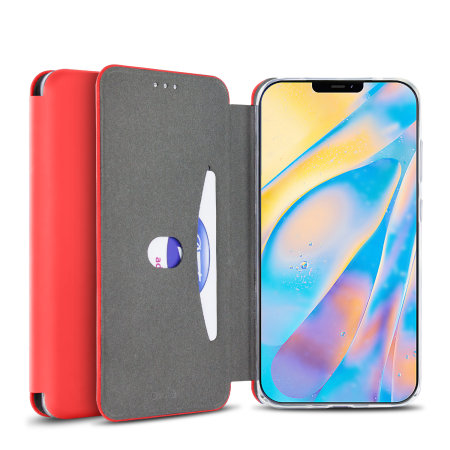 Olixar Soft Silicone iPhone 12 mini Wallet Case - Red