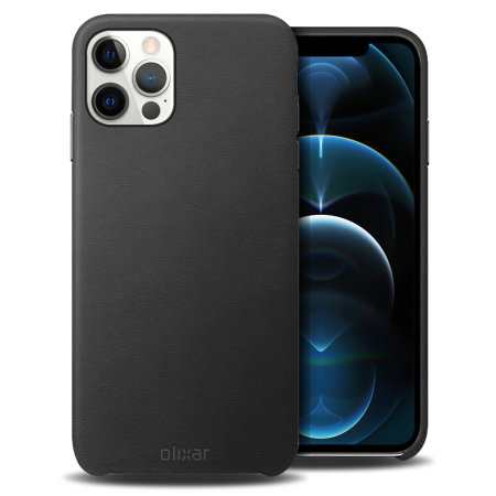 Olixar Genuine Leather Iphone 12 Pro Max Case Black