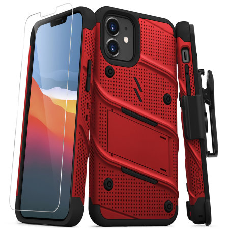 Zizo Bolt Series iPhone 12 mini Tough Case - Red