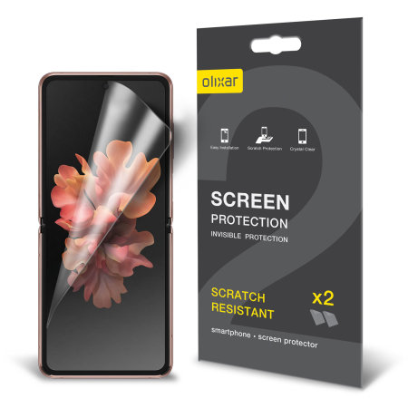 Olixar Samsung Galaxy Z-Flip 5G Film Screen Protector 2-in-1 Pack
