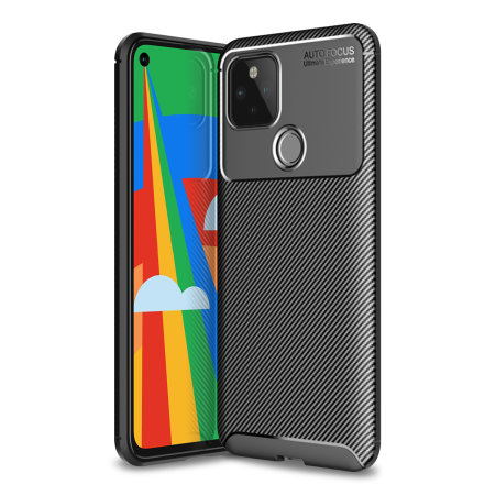 Olixar Carbon Fibre Google Pixel 5 Case - Black