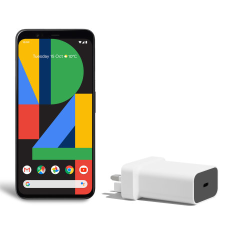 Official Google Pixel 4 18W PD USB-C Wall Charger - UK plug White