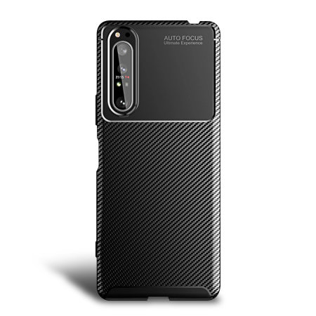 Olixar Sony Xperia 5 II Carbon Fibre Protective Case - Black