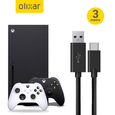 inoxidable busto Matemáticas Olixar Xbox Series X / Series S Long USB-C Charging Cable 3m - Black
