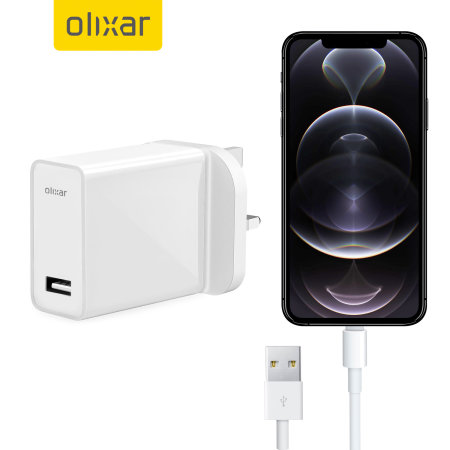 Olixar iPhone 12 Pro 5W Mains Charger & 1m Lightning Cable - White