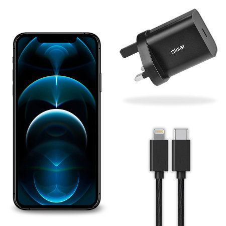 Olixar iPhone 12 Pro Max 18W Mains Charger & USB to Lightning Cable