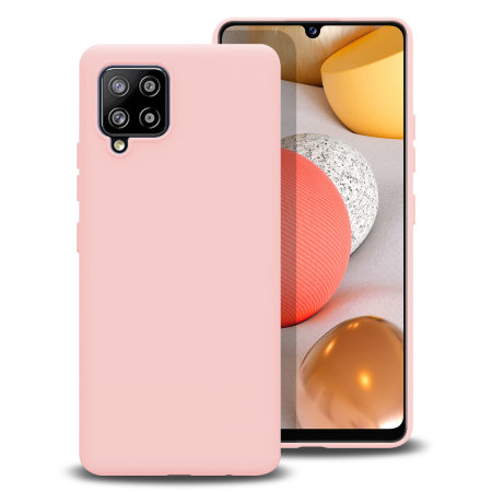 Olixar Soft Silicone Samsung Galaxy A42 5G Case - Pastel Pink
