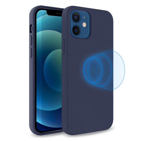 Olixar iPhone 12 MagSafe Compatible Silicone Case - Deep Blue