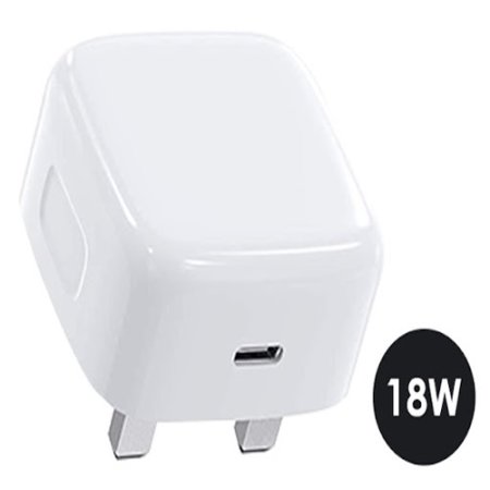 iPhone 12 Pro Max 18W USB-C Super Fast Wall Charger - UK Plug - White