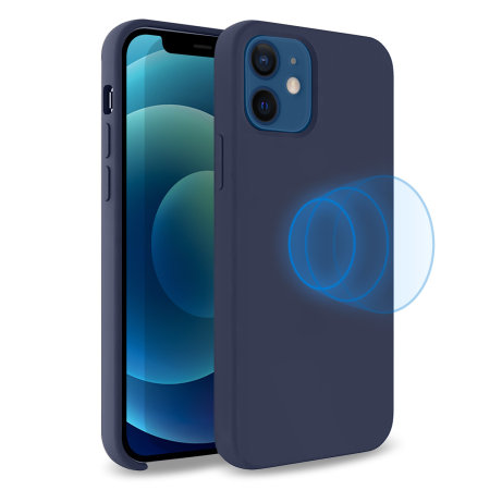 Olixar iPhone 12 mini MagSafe Compatible Silicone Case - Deep Blue